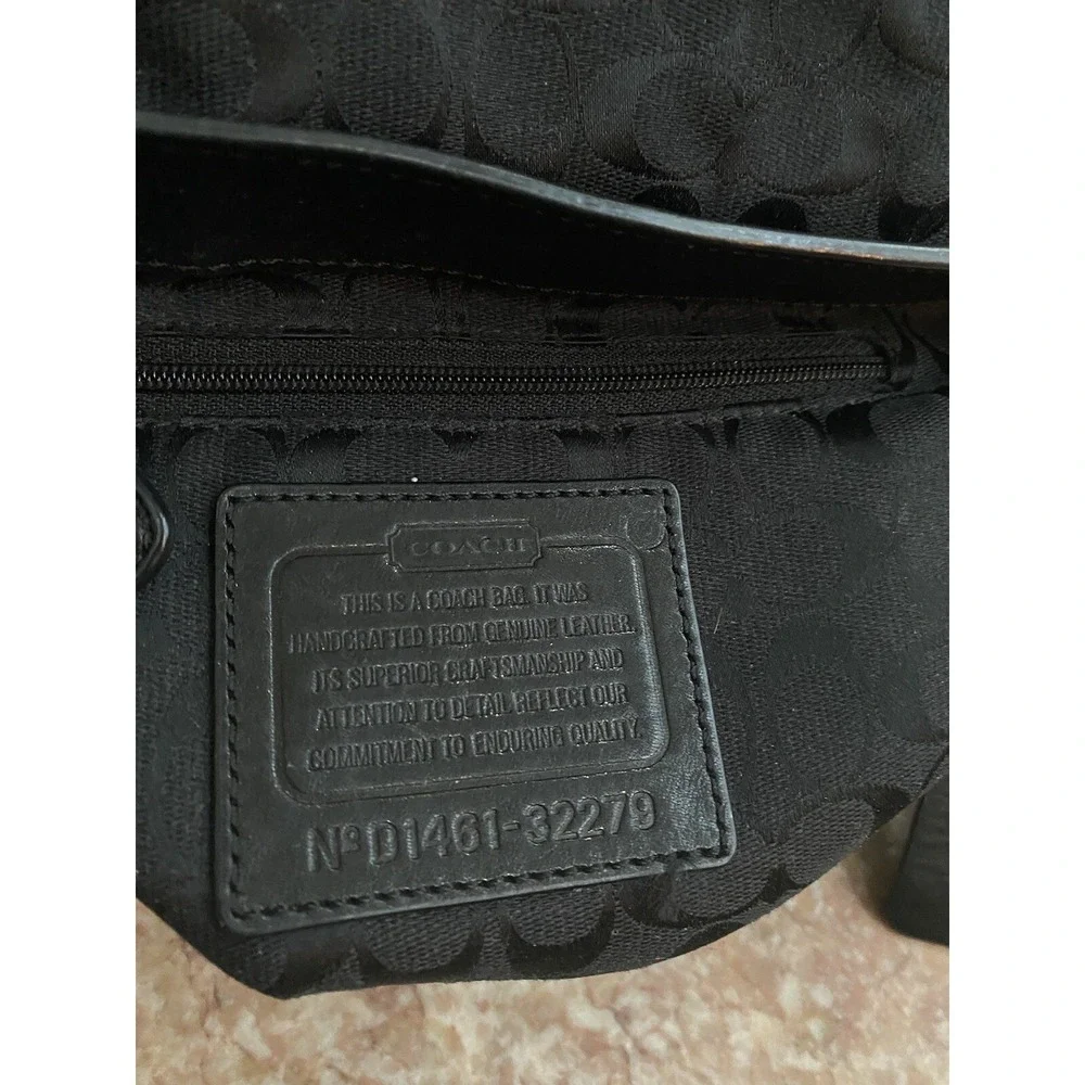 COACH BLEECKER BLACK LEATHER MINI BROOKLYN MESSENGER BAG 32279 EUC,MSRP‎ $468